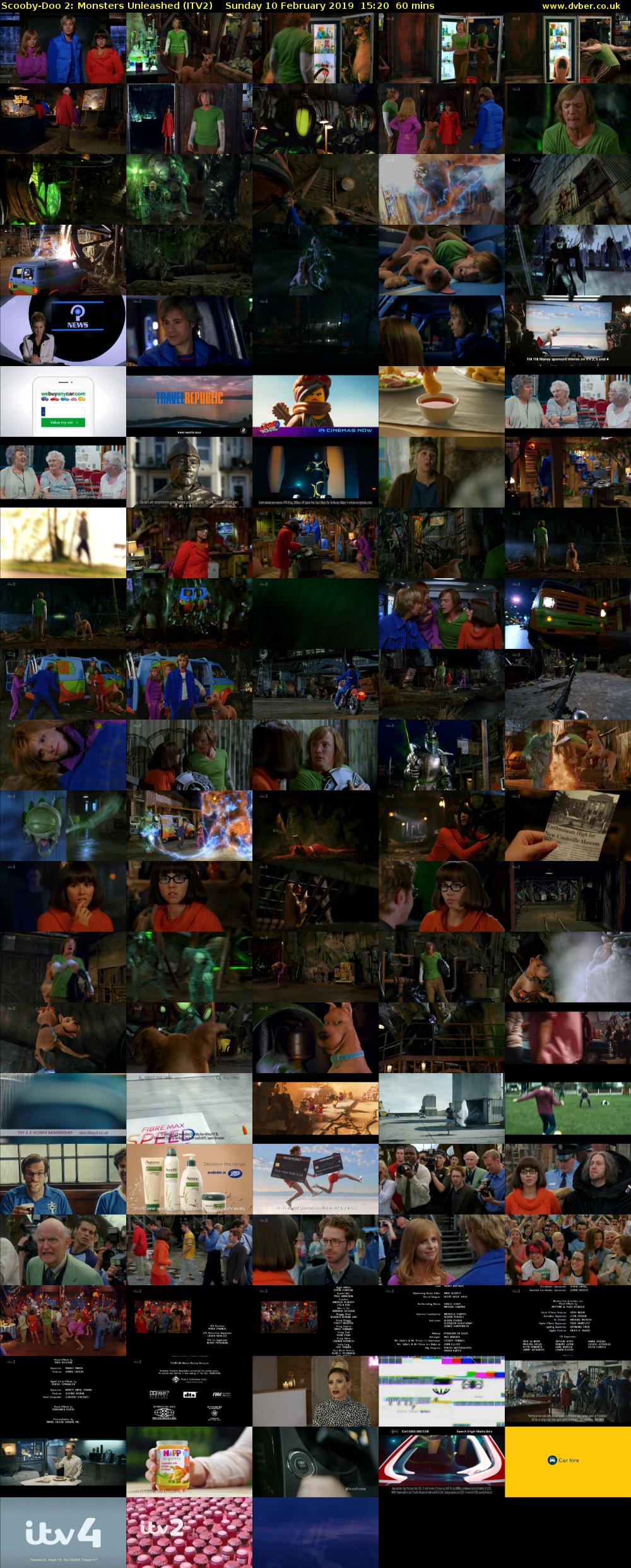 Scooby-Doo 2: Monsters Unleashed (ITV2) Sunday 10 February 2019 15:20 - 16:20