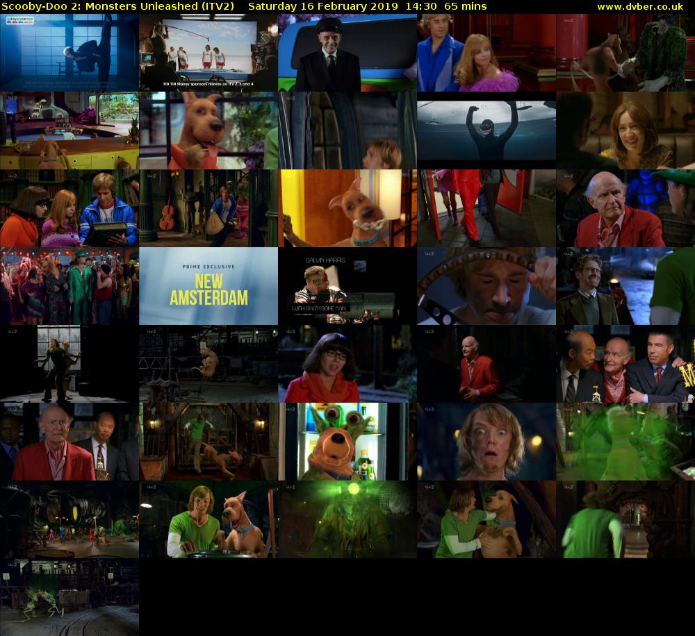 Scooby-Doo 2: Monsters Unleashed (ITV2) Saturday 16 February 2019 14:30 - 15:35