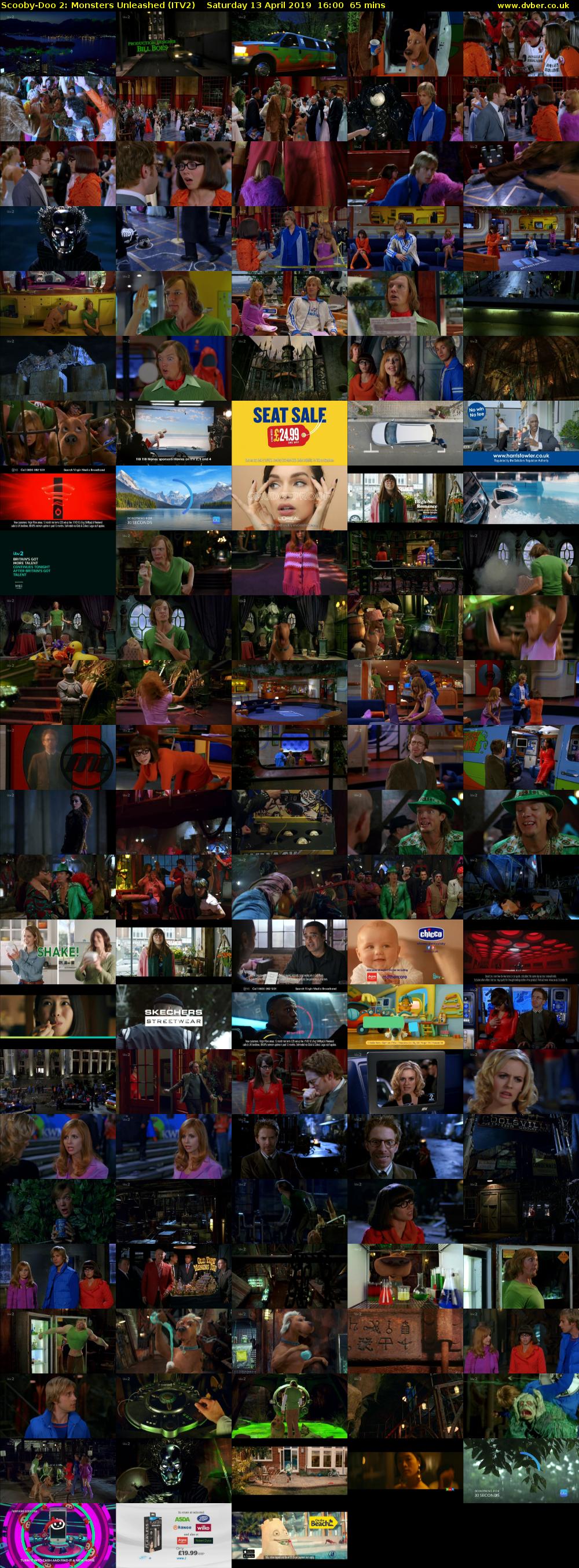 Scooby-Doo 2: Monsters Unleashed (ITV2) Saturday 13 April 2019 16:00 - 17:05