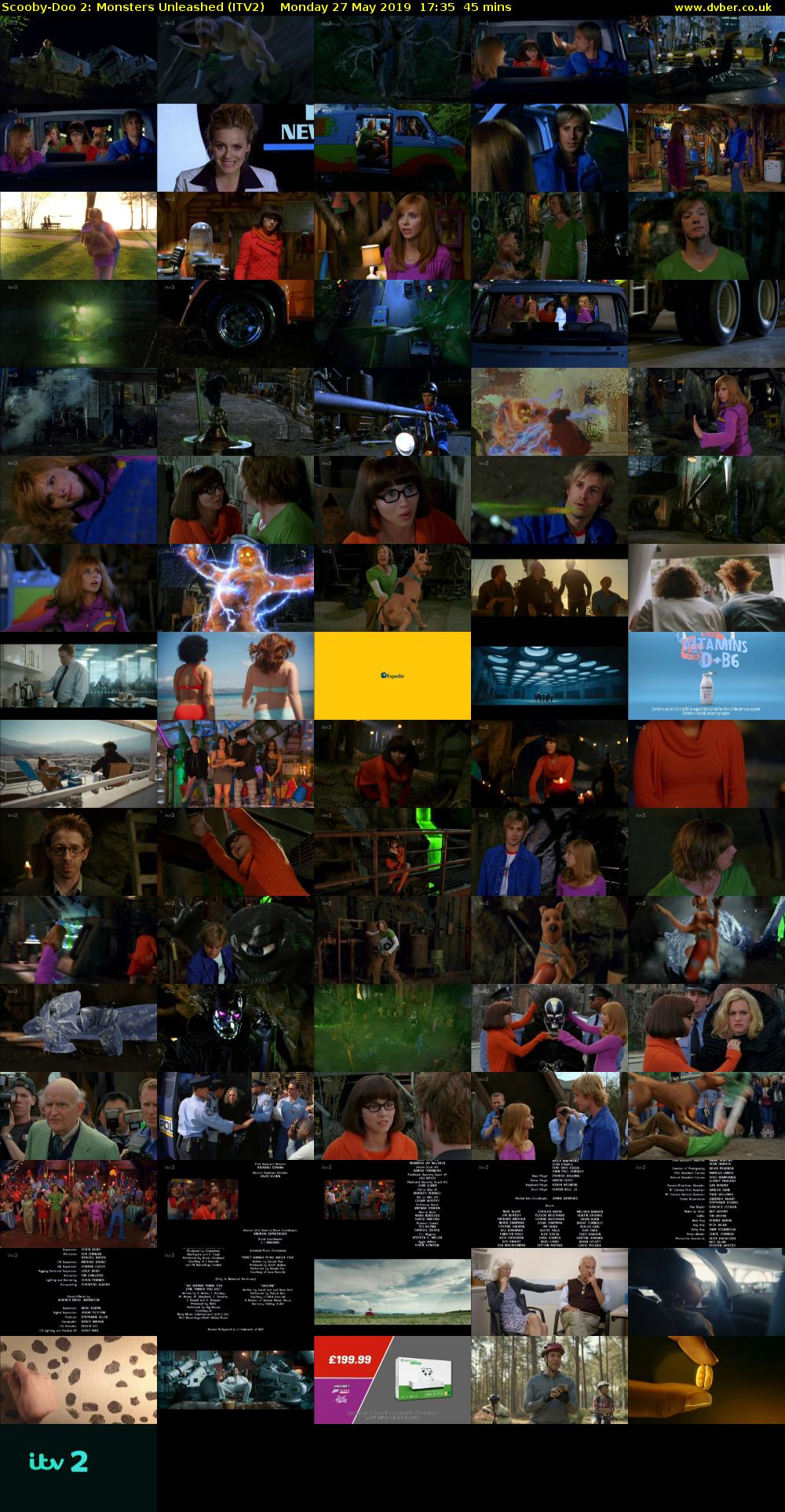 Scooby-Doo 2: Monsters Unleashed (ITV2) Monday 27 May 2019 17:35 - 18:20