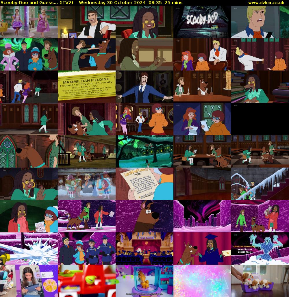 Scooby-Doo and Guess... (ITV2) Wednesday 30 October 2024 08:35 - 09:00