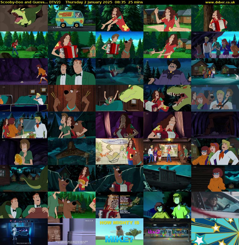 Scooby-Doo and Guess... (ITV2) Thursday 2 January 2025 08:35 - 09:00