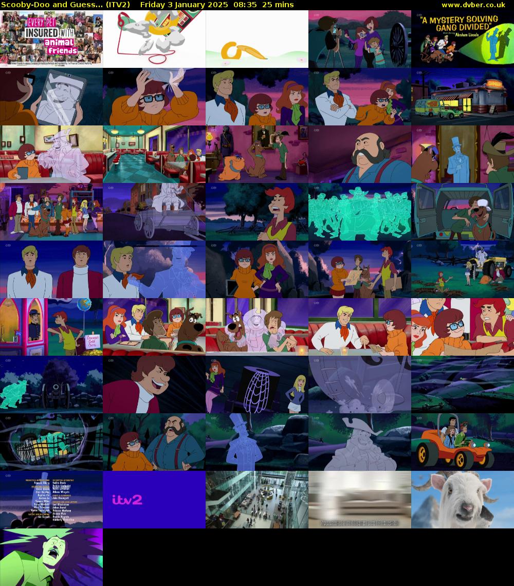 Scooby-Doo and Guess... (ITV2) Friday 3 January 2025 08:35 - 09:00