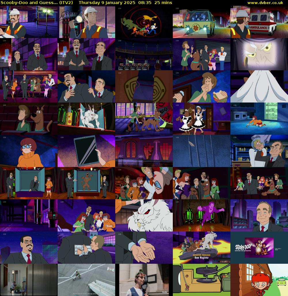 Scooby-Doo and Guess... (ITV2) Thursday 9 January 2025 08:35 - 09:00