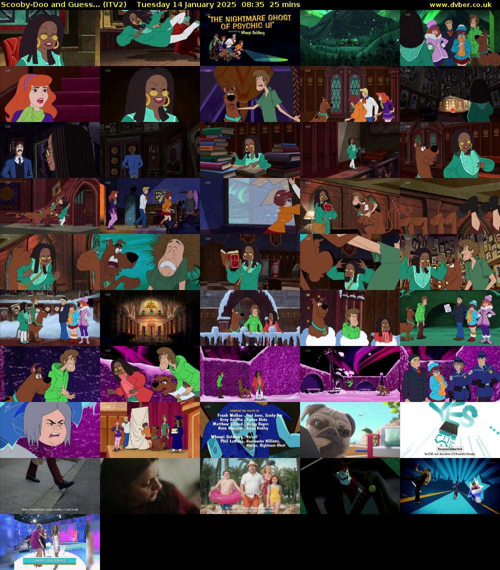 Scooby-Doo and Guess... (ITV2) Tuesday 14 January 2025 08:35 - 09:00