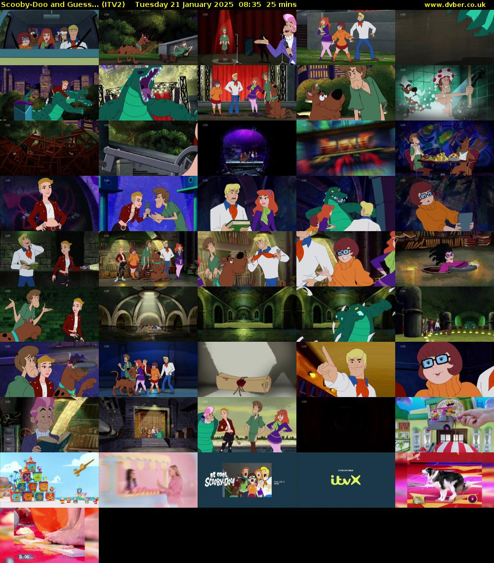 Scooby-Doo and Guess... (ITV2) Tuesday 21 January 2025 08:35 - 09:00