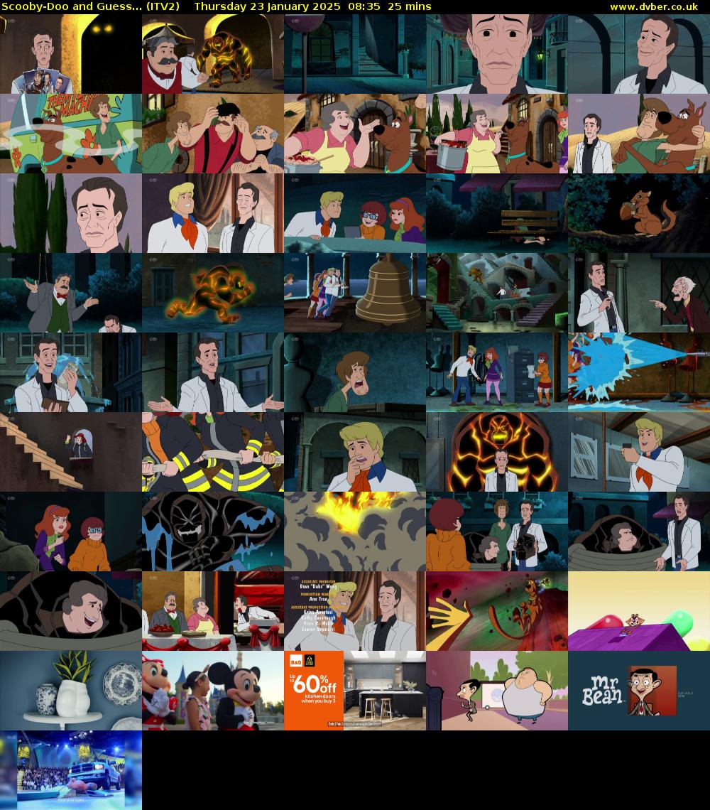 Scooby-Doo and Guess... (ITV2) Thursday 23 January 2025 08:35 - 09:00