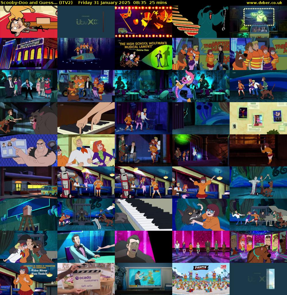 Scooby-Doo and Guess... (ITV2) Friday 31 January 2025 08:35 - 09:00
