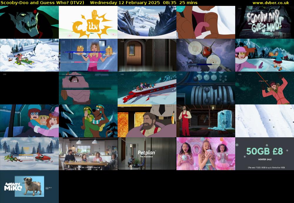 Scooby-Doo and Guess Who? (ITV2) Wednesday 12 February 2025 08:35 - 09:00