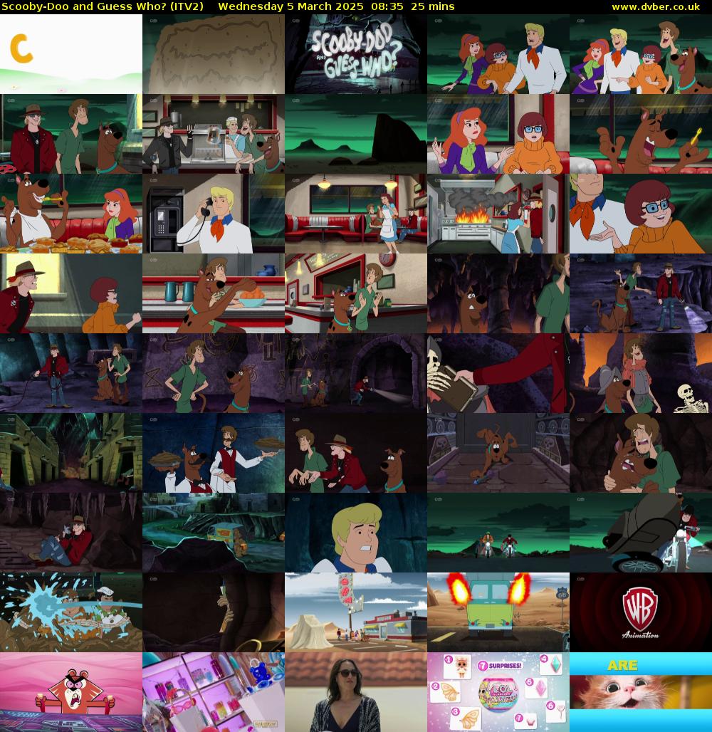 Scooby-Doo and Guess Who? (ITV2) Wednesday 5 March 2025 08:35 - 09:00