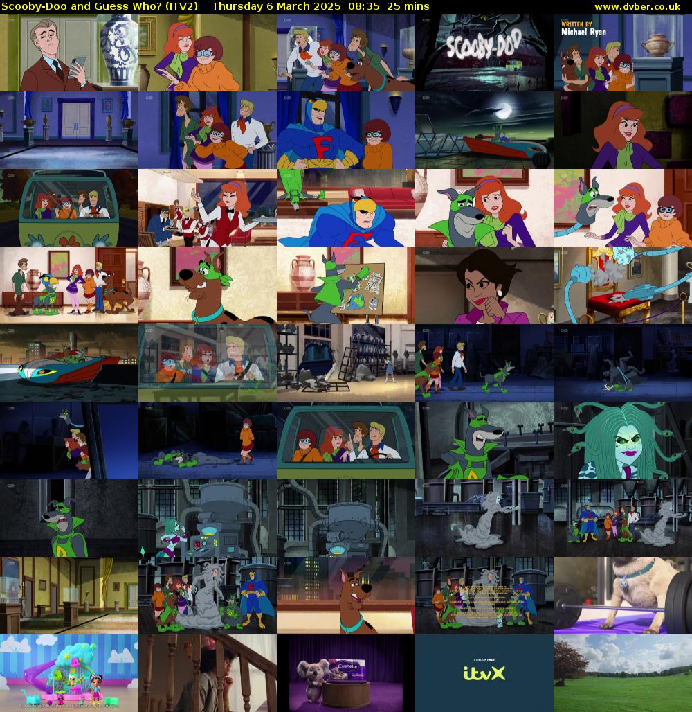 Scooby-Doo and Guess Who? (ITV2) Thursday 6 March 2025 08:35 - 09:00