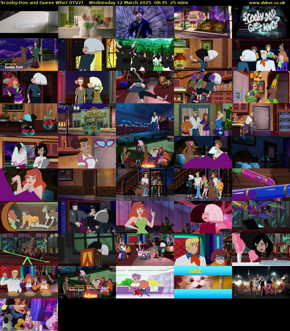 Scooby-Doo and Guess Who? (ITV2) Wednesday 12 March 2025 08:35 - 09:00