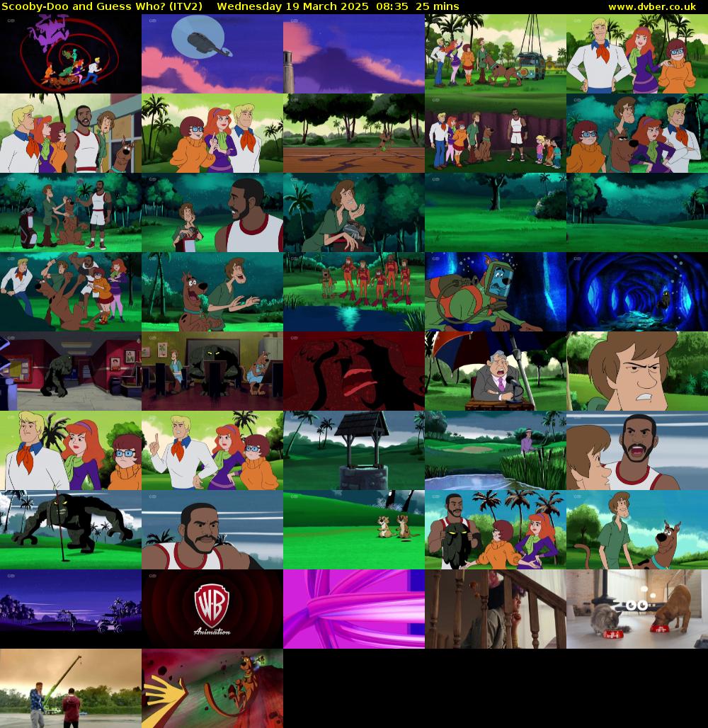 Scooby-Doo and Guess Who? (ITV2) Wednesday 19 March 2025 08:35 - 09:00