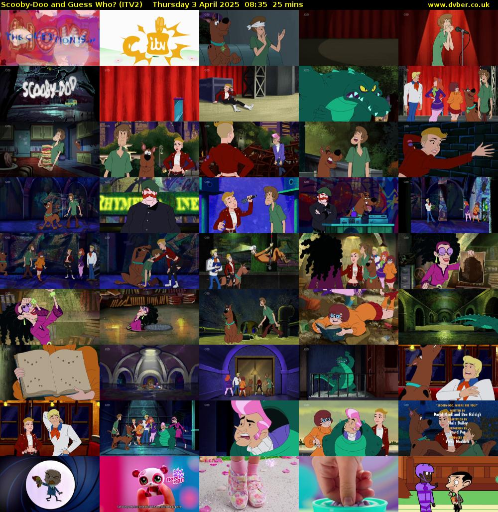 Scooby-Doo and Guess Who? (ITV2) Thursday 3 April 2025 08:35 - 09:00