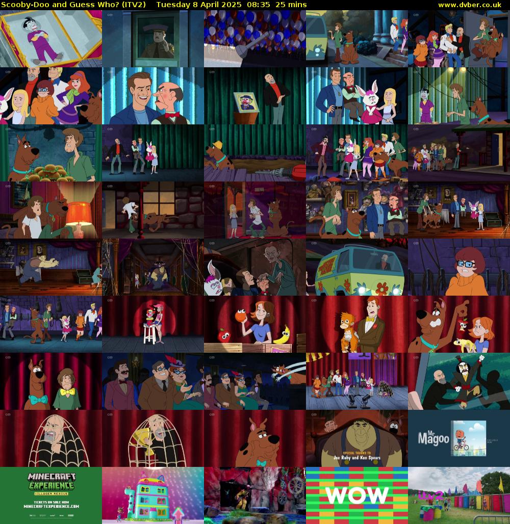 Scooby-Doo and Guess Who? (ITV2) Tuesday 8 April 2025 08:35 - 09:00