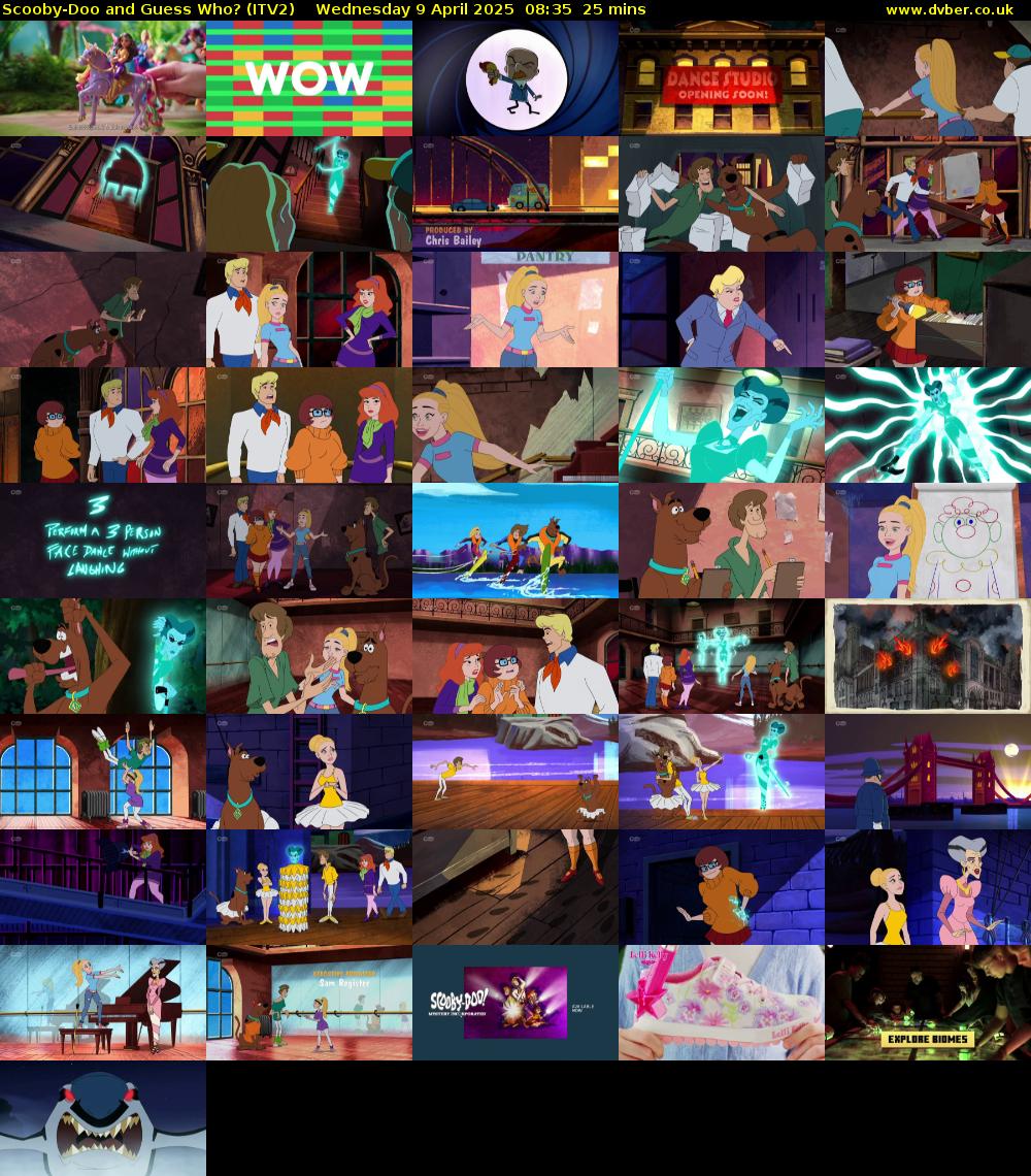 Scooby-Doo and Guess Who? (ITV2) Wednesday 9 April 2025 08:35 - 09:00