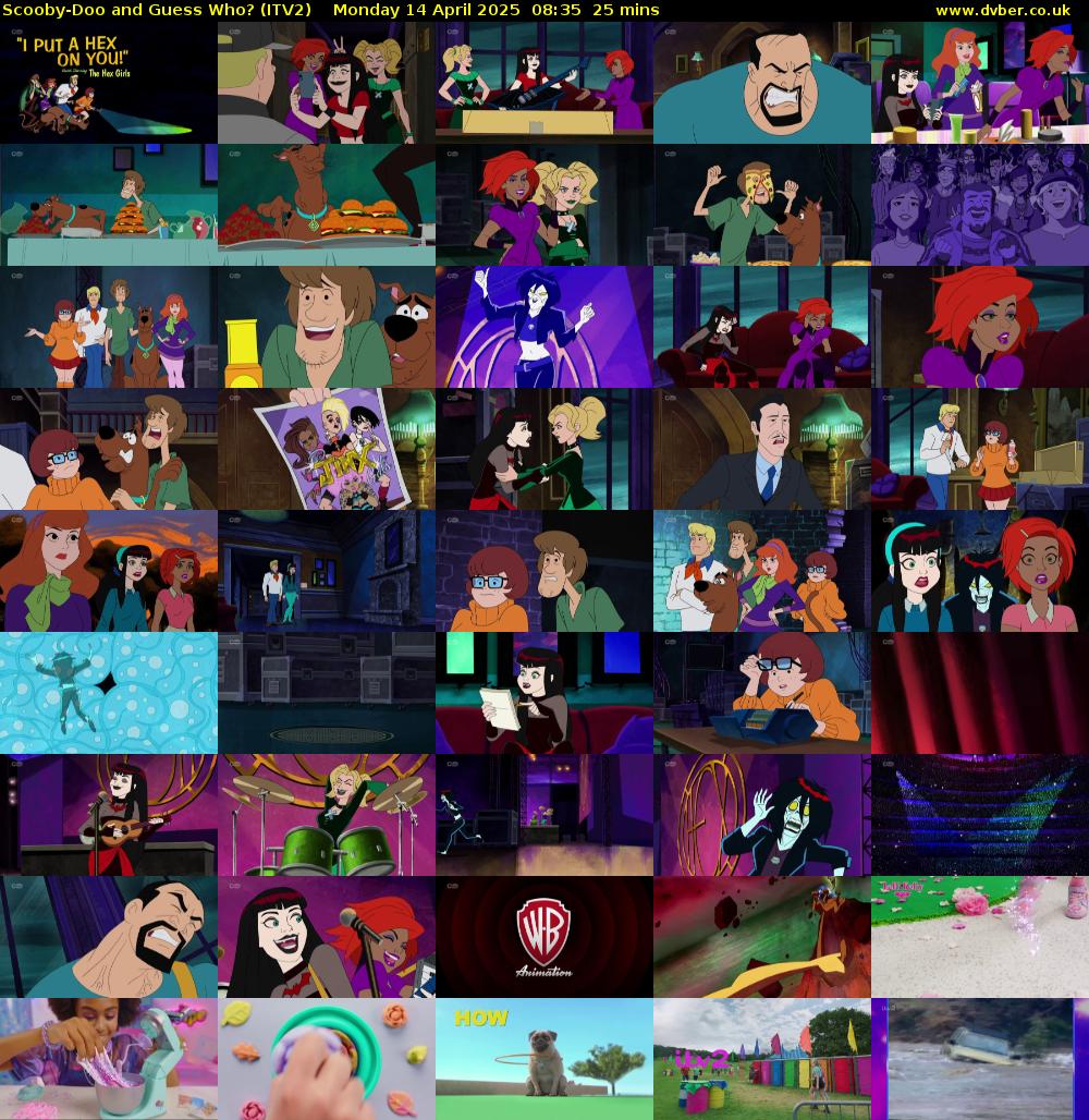 Scooby-Doo and Guess Who? (ITV2) Monday 14 April 2025 08:35 - 09:00