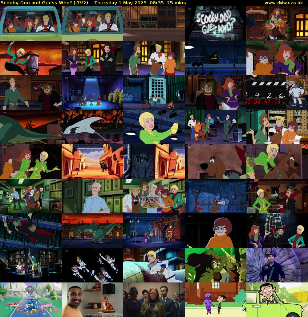 Scooby-Doo and Guess Who? (ITV2) Thursday 1 May 2025 08:35 - 09:00