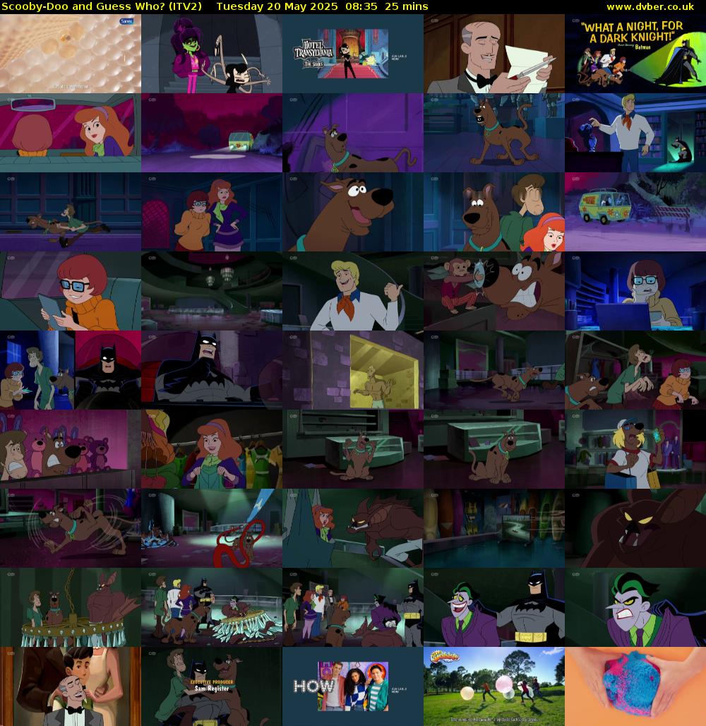 Scooby-Doo and Guess Who? (ITV2) Tuesday 20 May 2025 08:35 - 09:00