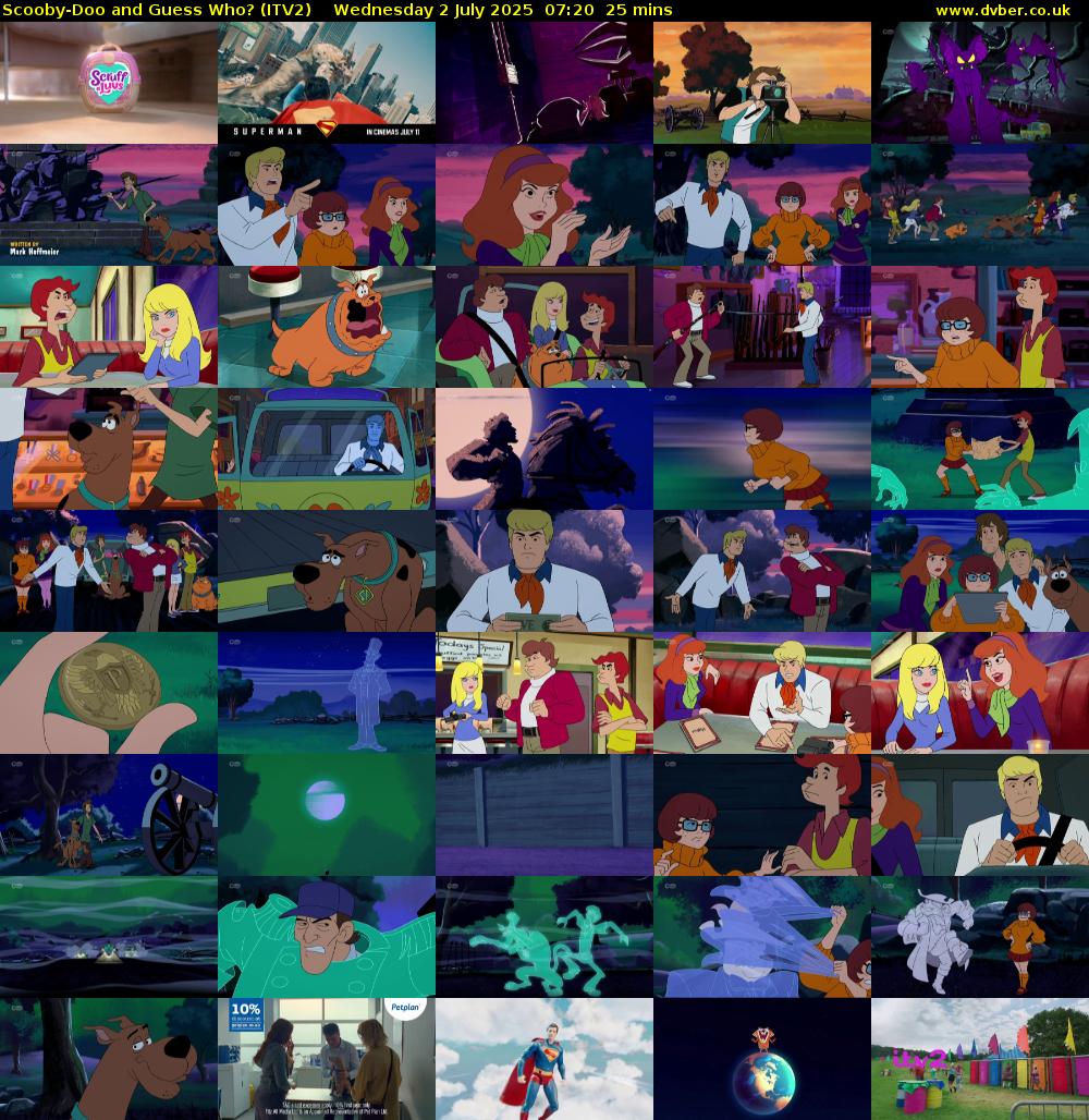 Scooby-Doo and Guess Who? (ITV2) Wednesday 2 July 2025 07:20 - 07:45