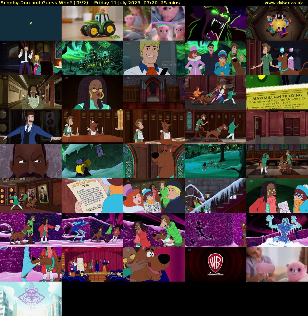 Scooby-Doo and Guess Who? (ITV2) Friday 11 July 2025 07:20 - 07:45