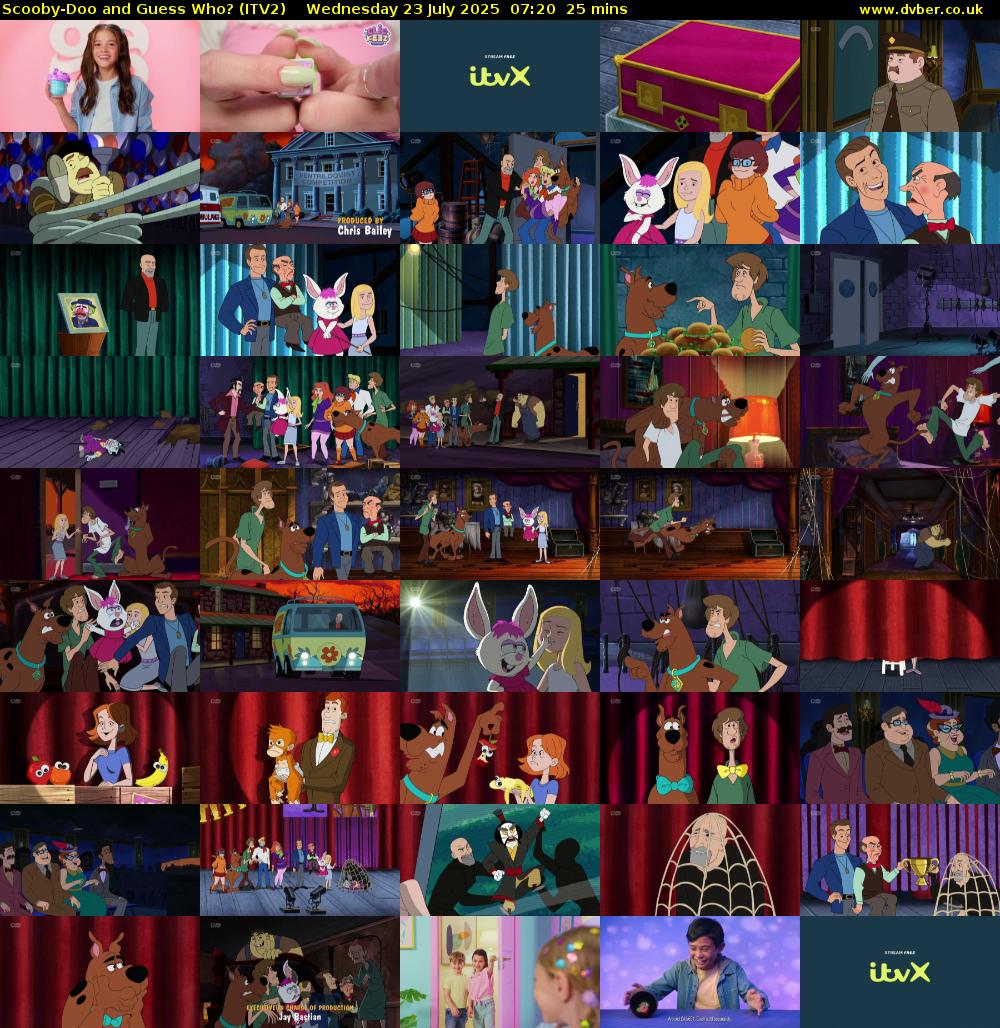 Scooby-Doo and Guess Who? (ITV2) Wednesday 23 July 2025 07:20 - 07:45