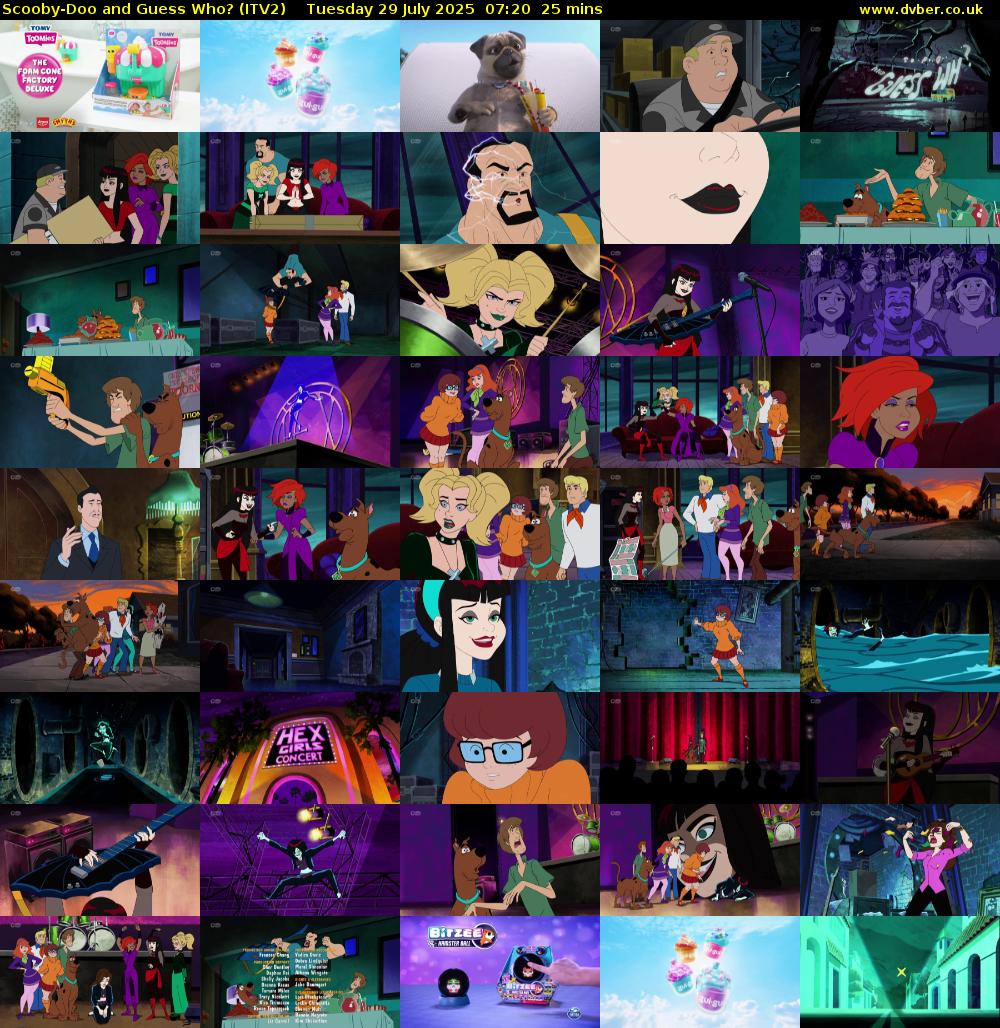 Scooby-Doo and Guess Who? (ITV2) Tuesday 29 July 2025 07:20 - 07:45