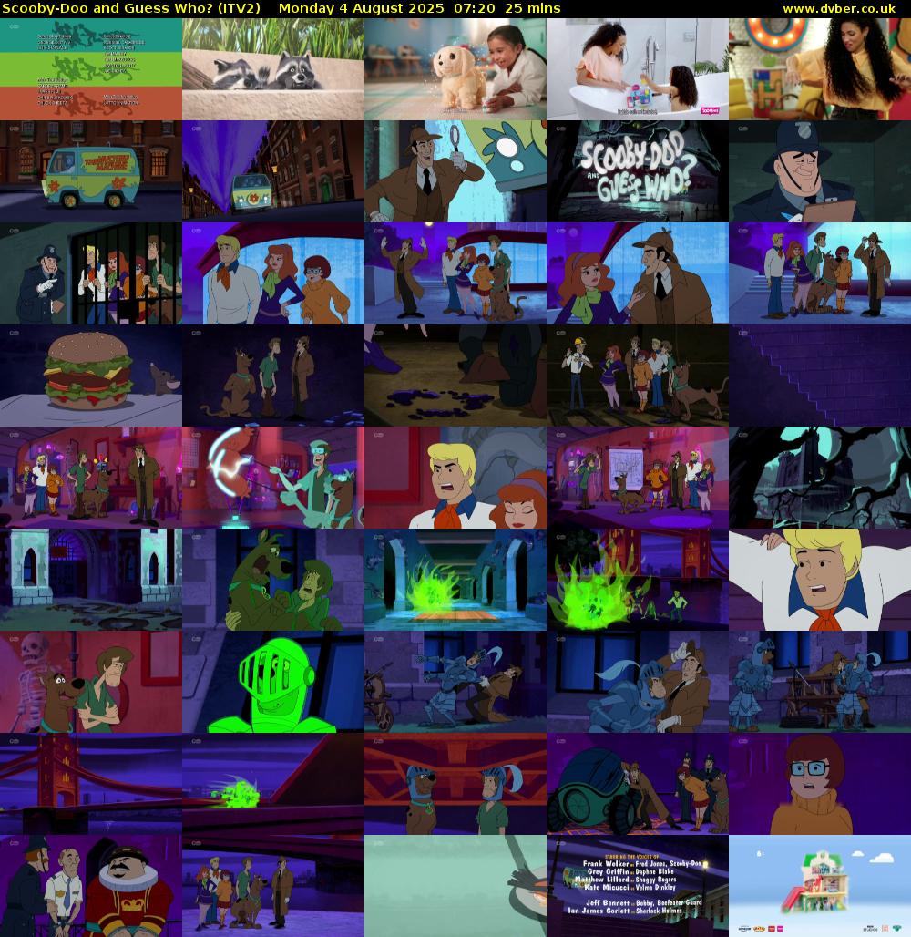 Scooby-Doo and Guess Who? (ITV2) Monday 4 August 2025 07:20 - 07:45