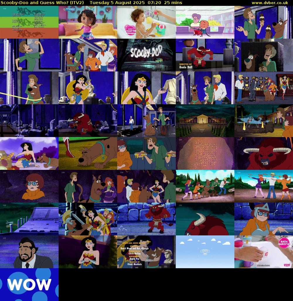 Scooby-Doo and Guess Who? (ITV2) Tuesday 5 August 2025 07:20 - 07:45