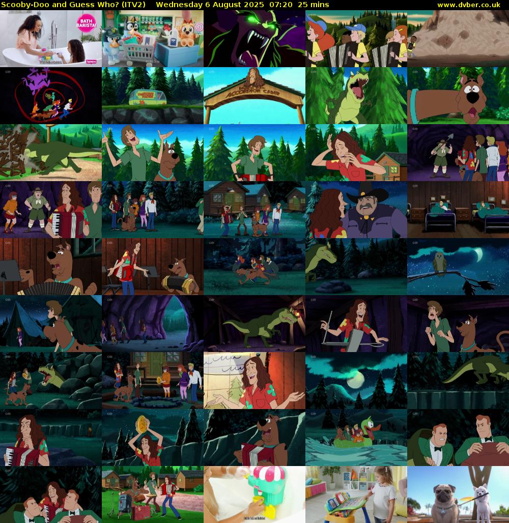 Scooby-Doo and Guess Who? (ITV2) Wednesday 6 August 2025 07:20 - 07:45