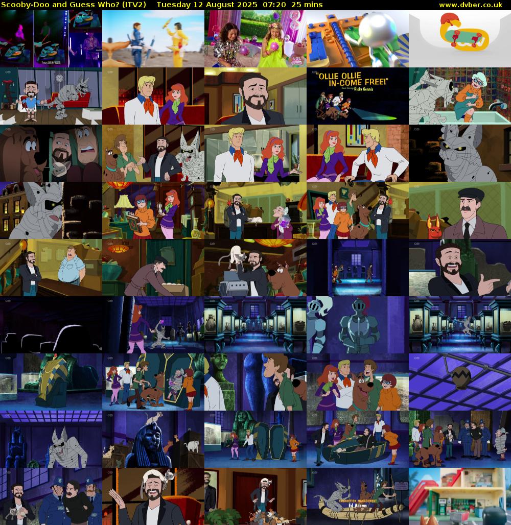 Scooby-Doo and Guess Who? (ITV2) Tuesday 12 August 2025 07:20 - 07:45