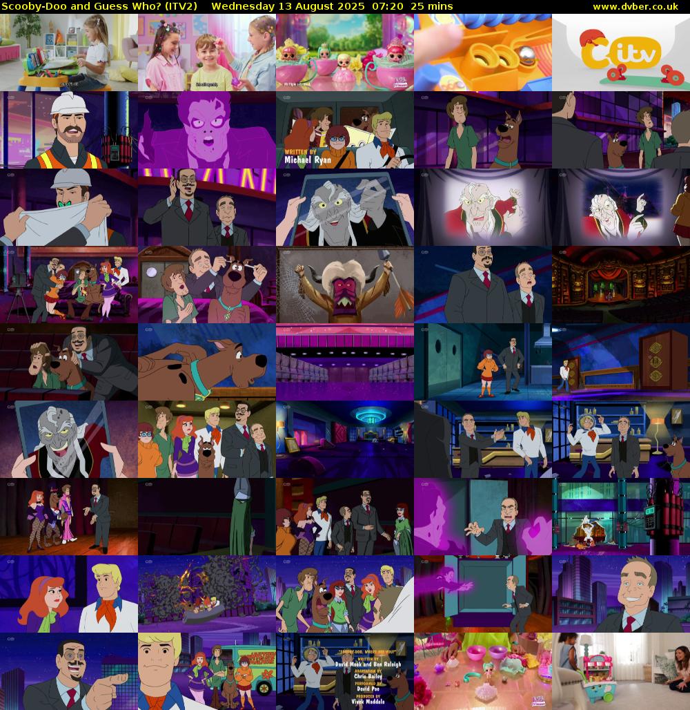 Scooby-Doo and Guess Who? (ITV2) Wednesday 13 August 2025 07:20 - 07:45