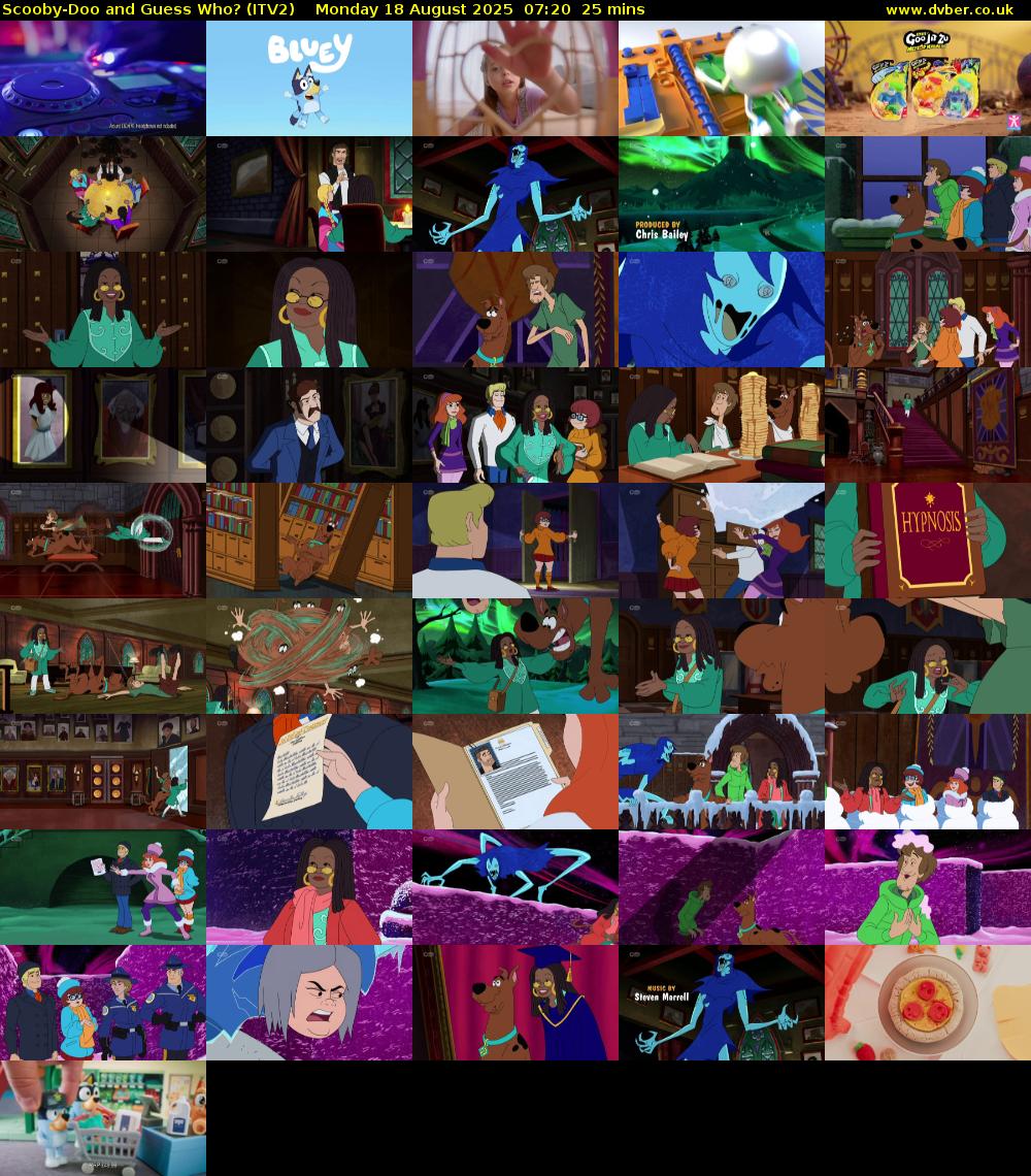 Scooby-Doo and Guess Who? (ITV2) Monday 18 August 2025 07:20 - 07:45