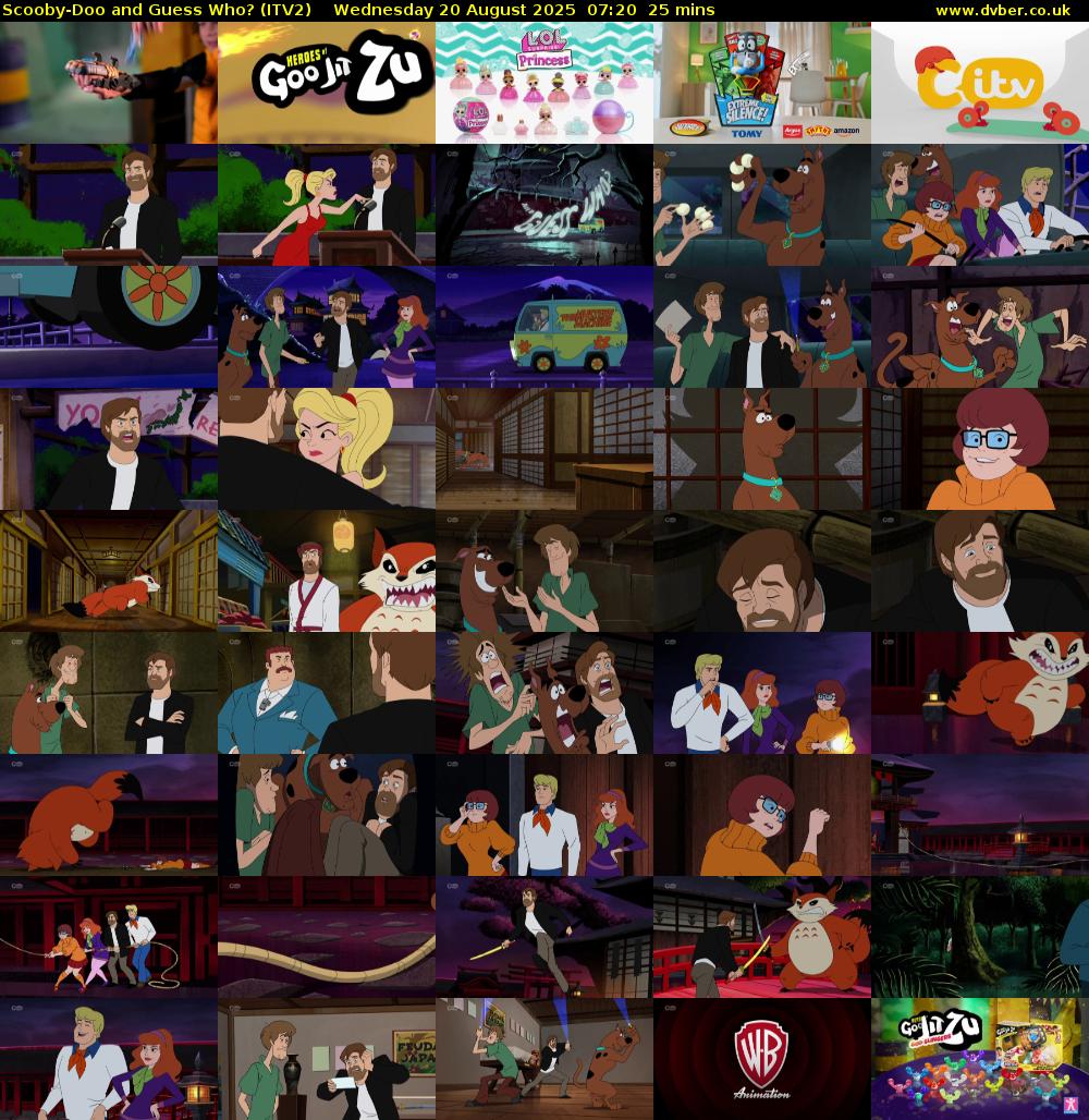 Scooby-Doo and Guess Who? (ITV2) Wednesday 20 August 2025 07:20 - 07:45