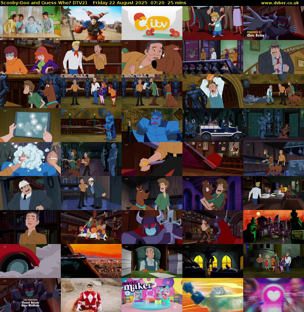 Scooby-Doo and Guess Who? (ITV2) Friday 22 August 2025 07:20 - 07:45