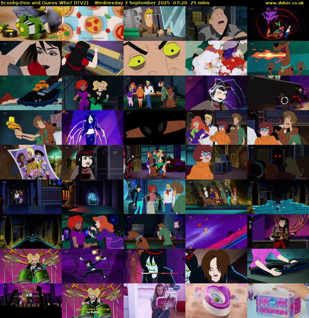 Scooby-Doo and Guess Who? (ITV2) Wednesday 3 September 2025 07:20 - 07:45