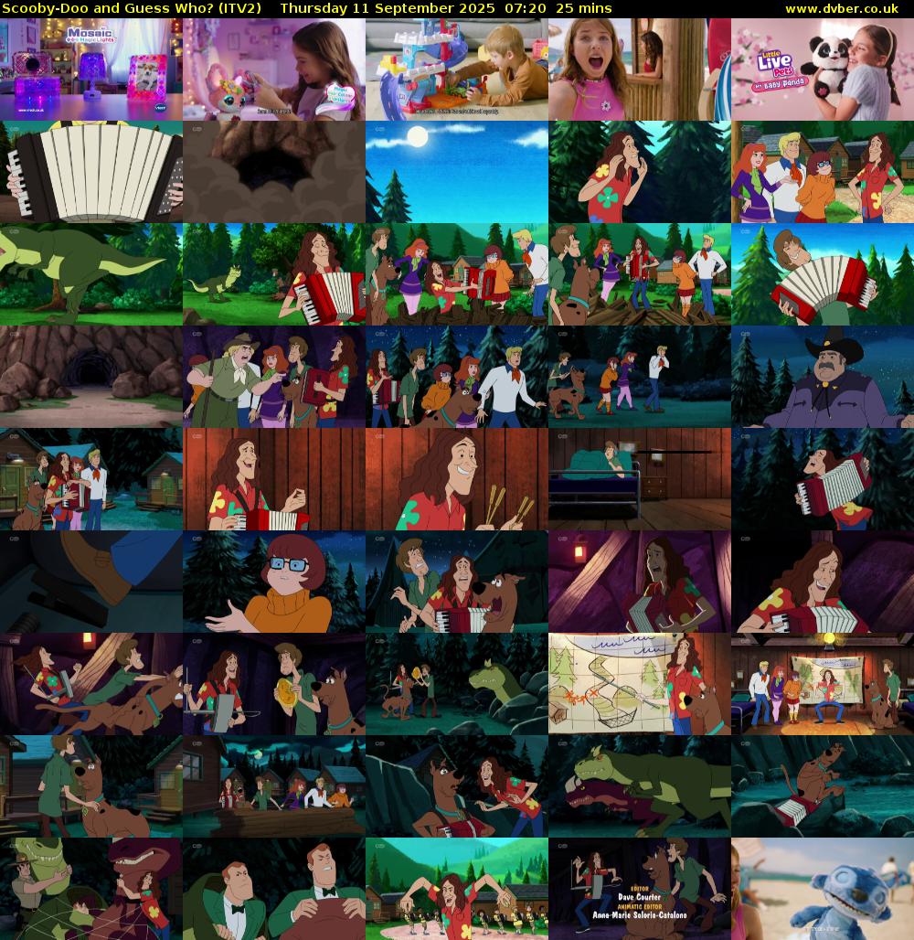 Scooby-Doo and Guess Who? (ITV2) Thursday 11 September 2025 07:20 - 07:45