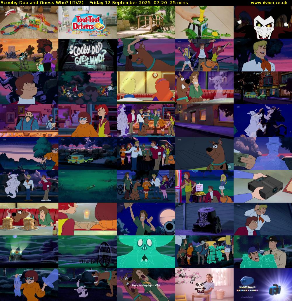 Scooby-Doo and Guess Who? (ITV2) Friday 12 September 2025 07:20 - 07:45