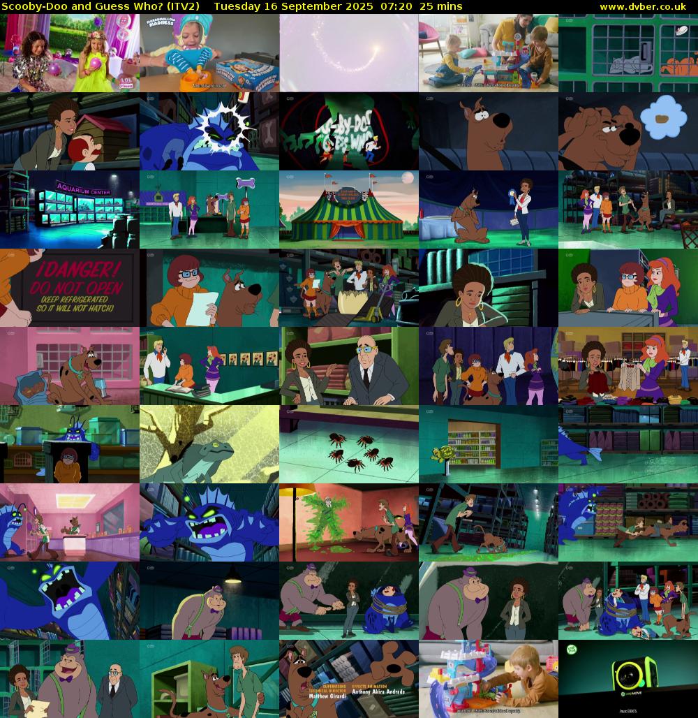 Scooby-Doo and Guess Who? (ITV2) Tuesday 16 September 2025 07:20 - 07:45