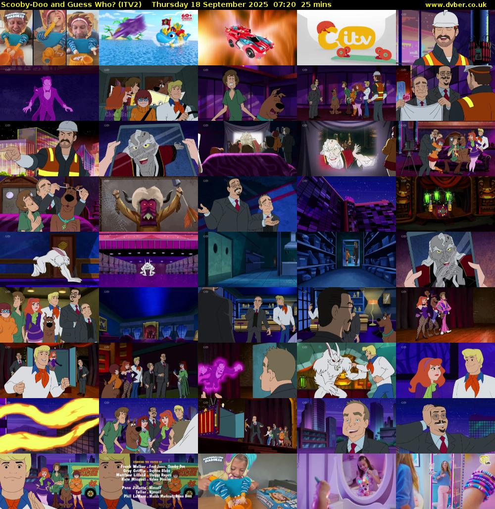 Scooby-Doo and Guess Who? (ITV2) Thursday 18 September 2025 07:20 - 07:45