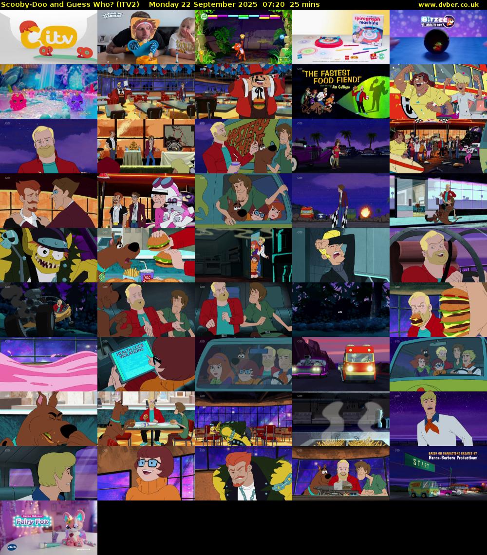 Scooby-Doo and Guess Who? (ITV2) Monday 22 September 2025 07:20 - 07:45