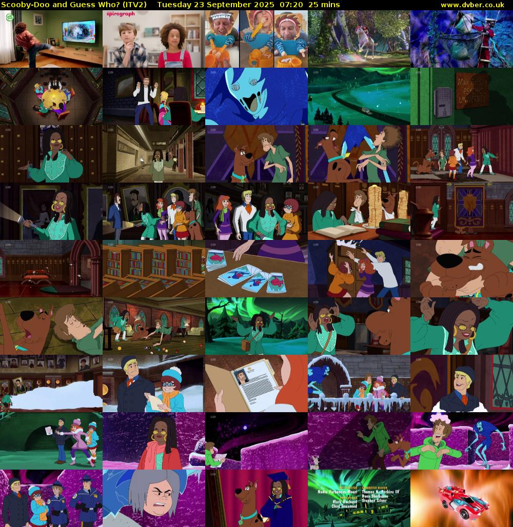 Scooby-Doo and Guess Who? (ITV2) Tuesday 23 September 2025 07:20 - 07:45