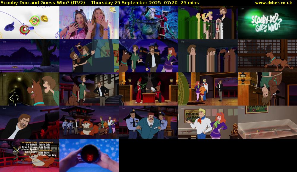 Scooby-Doo and Guess Who? (ITV2) Thursday 25 September 2025 07:20 - 07:45