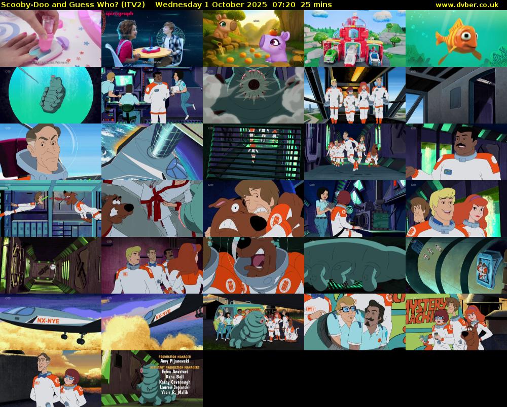 Scooby-Doo and Guess Who? (ITV2) Wednesday 1 October 2025 07:20 - 07:45