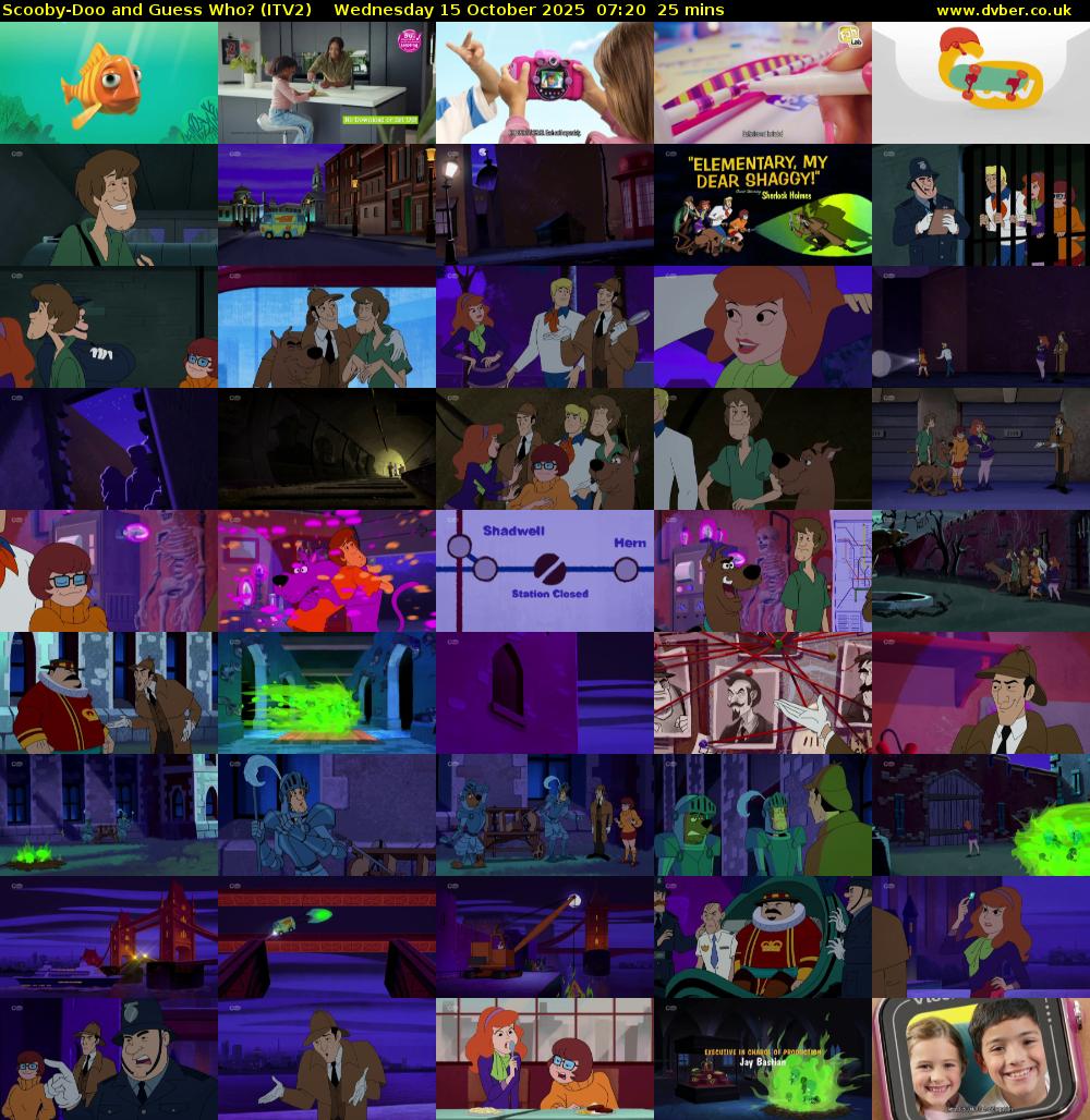 Scooby-Doo and Guess Who? (ITV2) Wednesday 15 October 2025 07:20 - 07:45