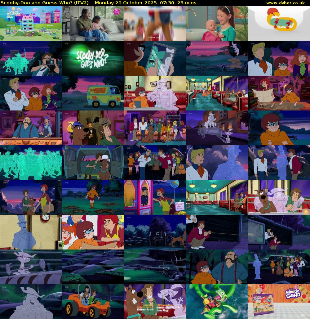 Scooby-Doo and Guess Who? (ITV2) Monday 20 October 2025 07:30 - 07:55