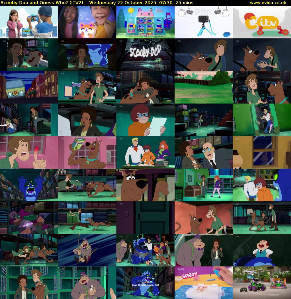 Scooby-Doo and Guess Who? (ITV2) Wednesday 22 October 2025 07:30 - 07:55