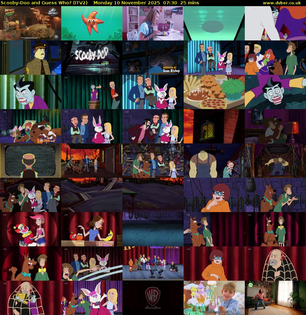 Scooby-Doo and Guess Who? (ITV2) Monday 10 November 2025 07:30 - 07:55