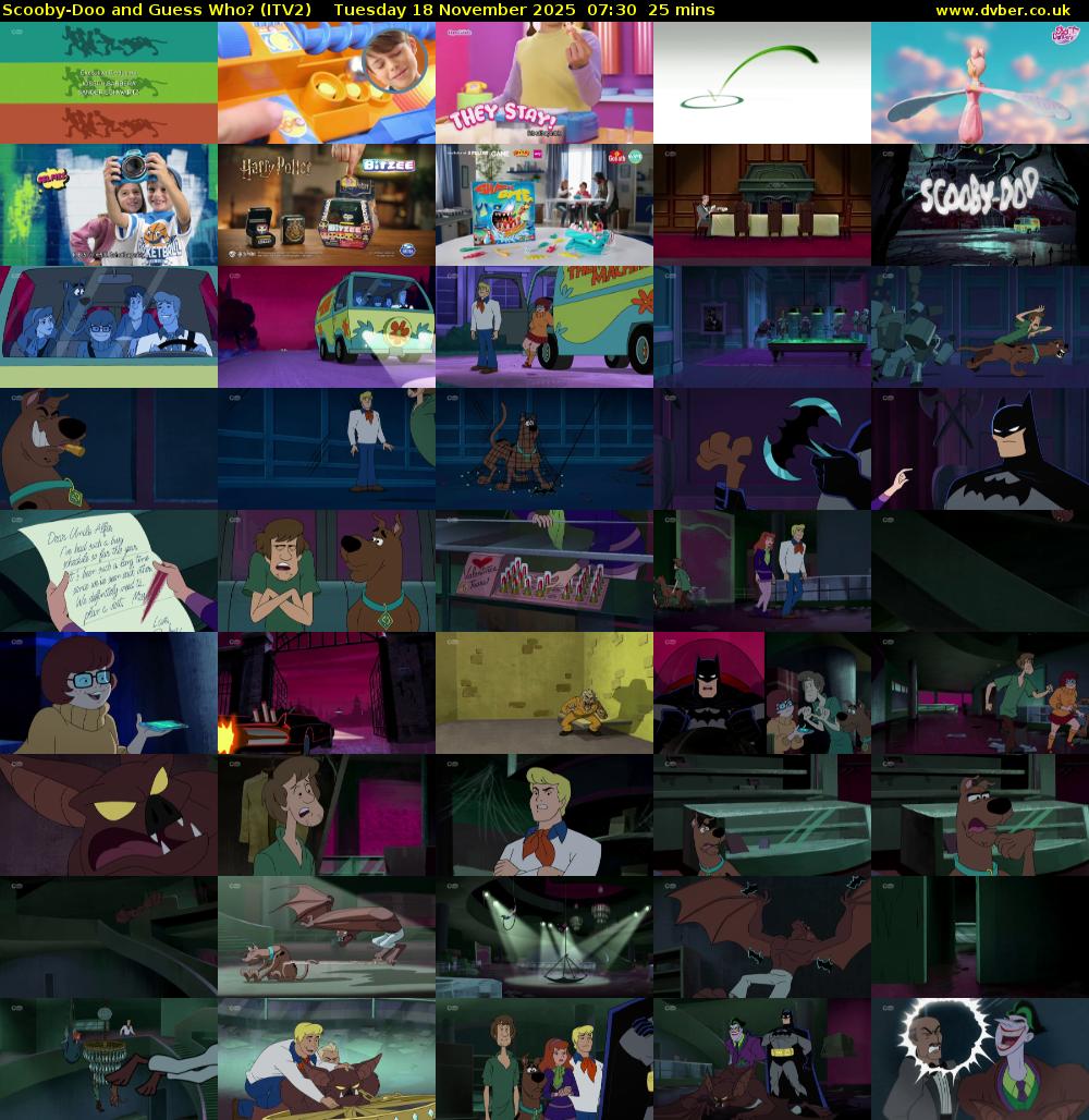 Scooby-Doo and Guess Who? (ITV2) Tuesday 18 November 2025 07:30 - 07:55