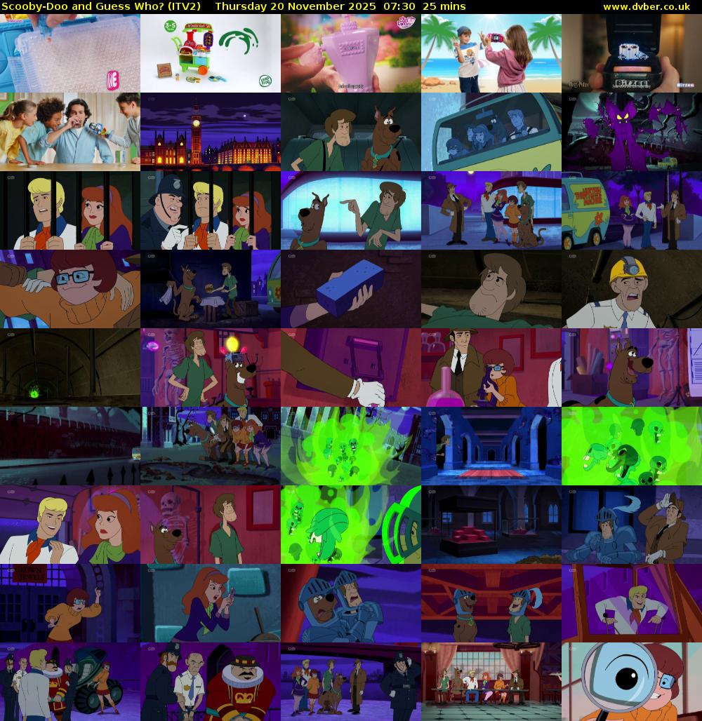 Scooby-Doo and Guess Who? (ITV2) Thursday 20 November 2025 07:30 - 07:55